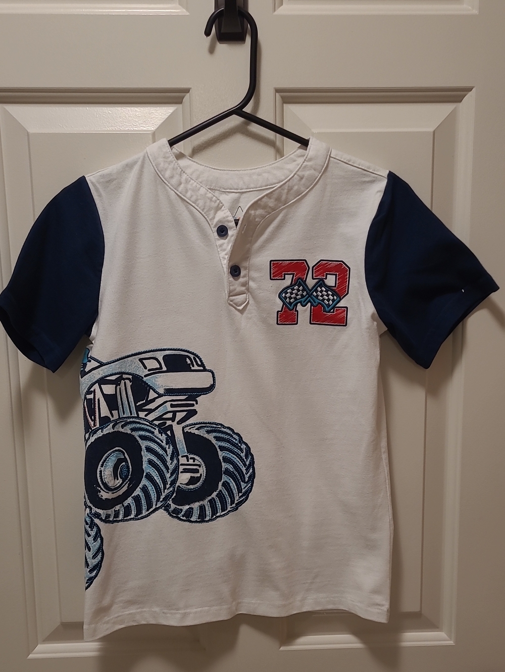 Boys' Dinosaur Monster Truck Henley Shirt - 10